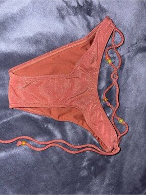 wild fable Rust Sparkle String Bikini Bottoms with Bead Accents